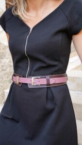 Ceinture Cuir Grain Lisse Maroquinerie Artisans Limoges France