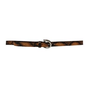 Boucle Edith <b>Ceinture cuir imprimé Python Orange</b>