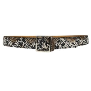Ceinture <b>Cuir Imprimé Python Ivoire</b>