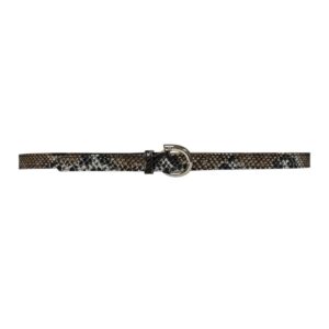 Boucle Edith <b>Ceinture cuir imprimé Python Ivoire</b>